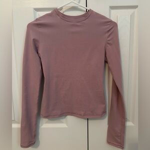 SKIMS pink cotton jersey shirt